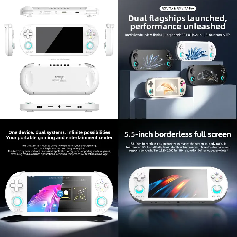 Gaming Console In - 【CHIMU HOME】 5.5インチタッチスクリーン搭載ハンドヘルドゲーム機、LinuxとAndroid 14のデュアルOS、RK3576プロセッサ搭載ポータブルゲーム機