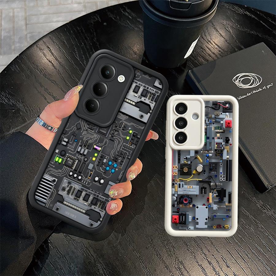 Gaming Console For Phone - パープルゲーミングコンソール風スマホケース サムスン Galaxy A51 A73 A71