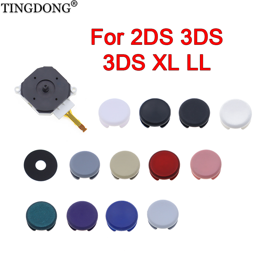 Gaming Console All - 2DS 3DS/3DS XL LL プラスチック製ハードサムスティックジョイスティック キャップとパッド付き修理部品